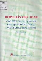 Hướng dẫn thực hành các tiêu chuẩn quốc tế về tư pháp người chưa thành niên : Sách tham khảo, tái bản lần thứ  nhất có bổ sung 