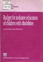 Budget for inclusive education of children with disabilities : A case study at the district level / Ngo Huy Duc (Editor), Le Ngoc Hung, Luu Van Quang, Nguyen Thi Van Anh. 