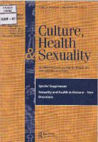 Culture, health and  sexuality an international Journal for Research, intervention and care