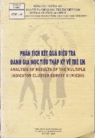 Phân tích kết quả điều tra đánh giá mục tiêu thập kỷ về trẻ em / TS.Nguyễn Văn Tiến, Dr.Nguyễn Văn Tiến. 