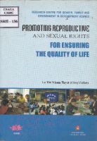 Promoting and reproductive and sexual rights for ensuring the quality of life