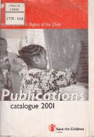 Working for the Rights of the Child Publications catalogue 2001