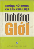 Những nội dung cơ bản của luật bình đẳng giới 